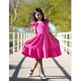 thumbnail image 2 of Vestido Arshiner rosa intenso para fiesta de cumpleaños para niñas, tallas 7-8, 2 of 6