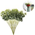 thumbnail image 2 of Tifuly 4 PCS künstlicher Eukalyptus verlässt Blumensträuße, 19.7 Zoll gefälschte Eukalyptus-Blatt Silke-Grünpflanzen für Hauptpartei-Hochzeits-Weihnachtsdekoration, Mittelstücke, 2 of 6