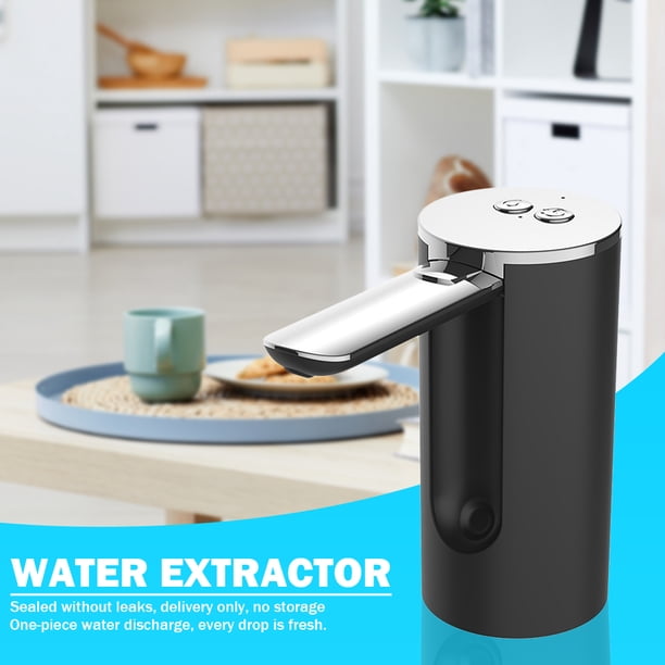 Extractor de agua de botella, bomba de agua automática eléctrica portátil (800mah negro)