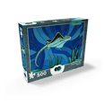 thumbnail image 2 of MyPuzzle - Stained Glass: Blue Sting Ray - Premium 500 Piece Jigsaw Puzzle for Adults, 2 of 6
