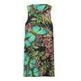thumbnail image 3 of Green Butterfly Spring Summer Dresses for Women Fashion T-shirt Dress Casual Sleeveless Loose Sundress with Pockets, 3 of 5