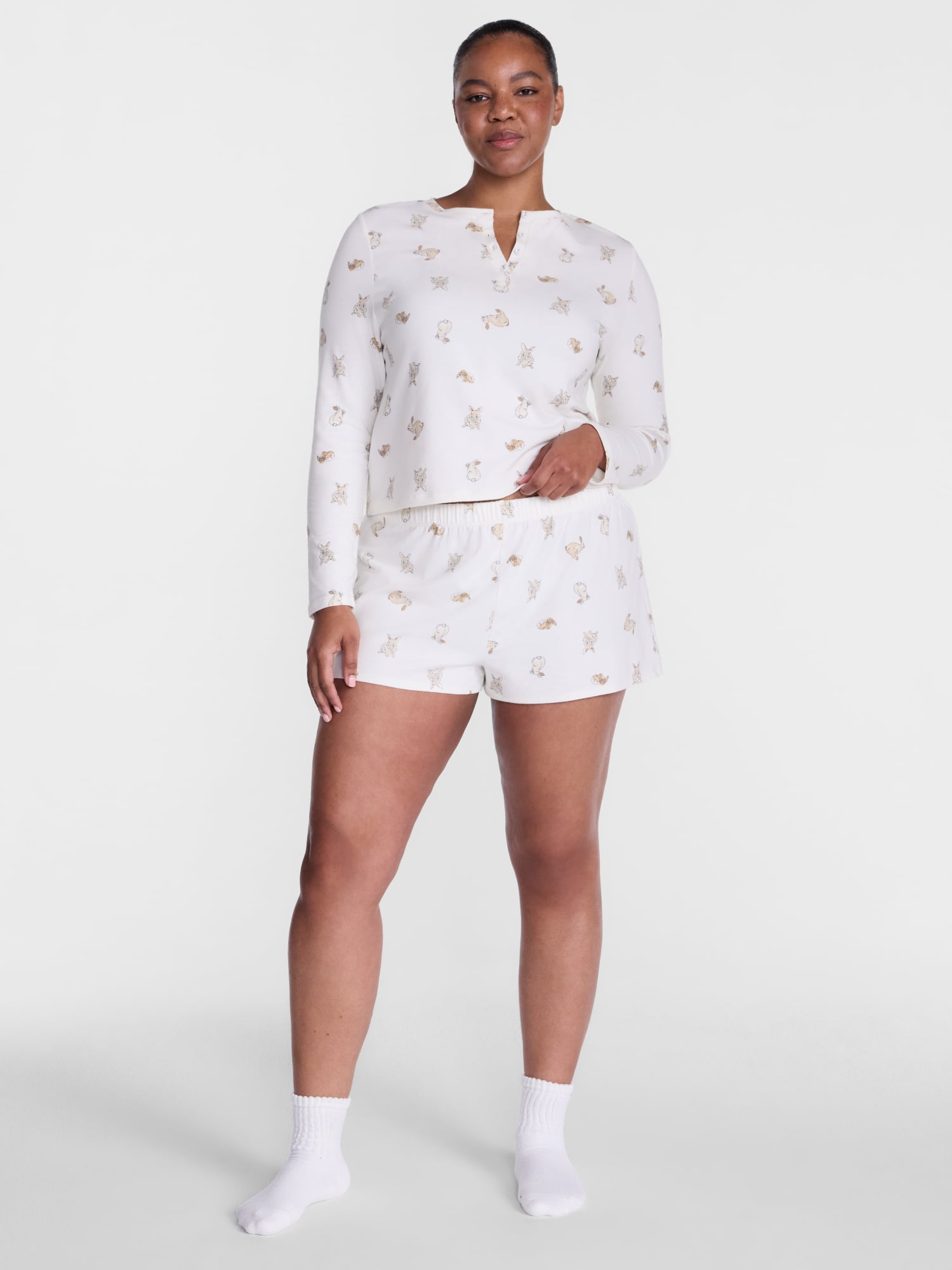 Joyspun Women’s Sleep Shorts, Sizes S-3X