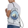 thumbnail image 3 of Kdxio Not All Who Wander Are Lost2 Print Drawstring Backpack Bag,Waterproof Draw String Back Sack, Gym Drawstring Bags Swim Bag For Unisex, 3 of 9