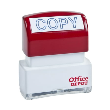 Office Depot Pre-Inked Message Stamp, ""Copy"", Blue, 035564