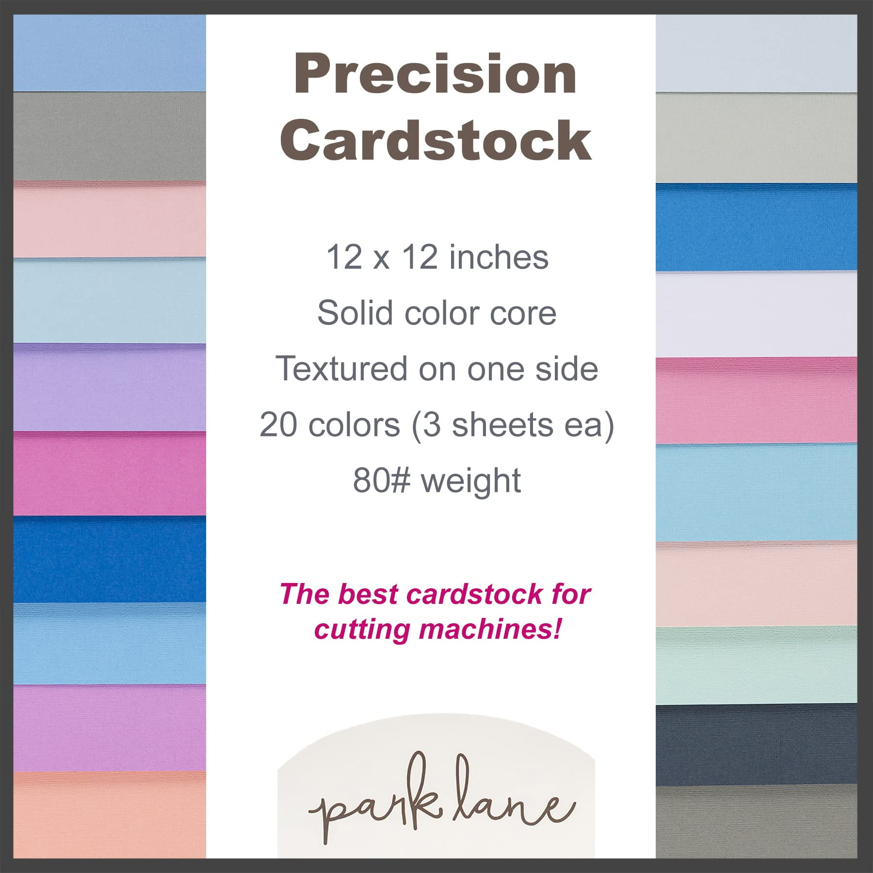 60 Sheets Colored Linen Textured Cardstock Paper 12x12 Inch, 85 lb, 20  Colors Heavyweight Multi Colored Card Stock Paper, Solid Core Double Sided