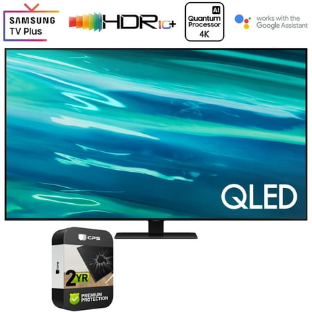 Restored Samsung QN65Q80AA 65 Inch QLED 4K UHD Smart TV (2021) Bundle with 2 Year Premium Extended Protection Plan (Refurbished)