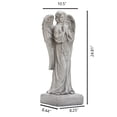 thumbnail image 5 of LuxenHome Light Gray Resin Praying Angel Garden Statue, 5 of 9