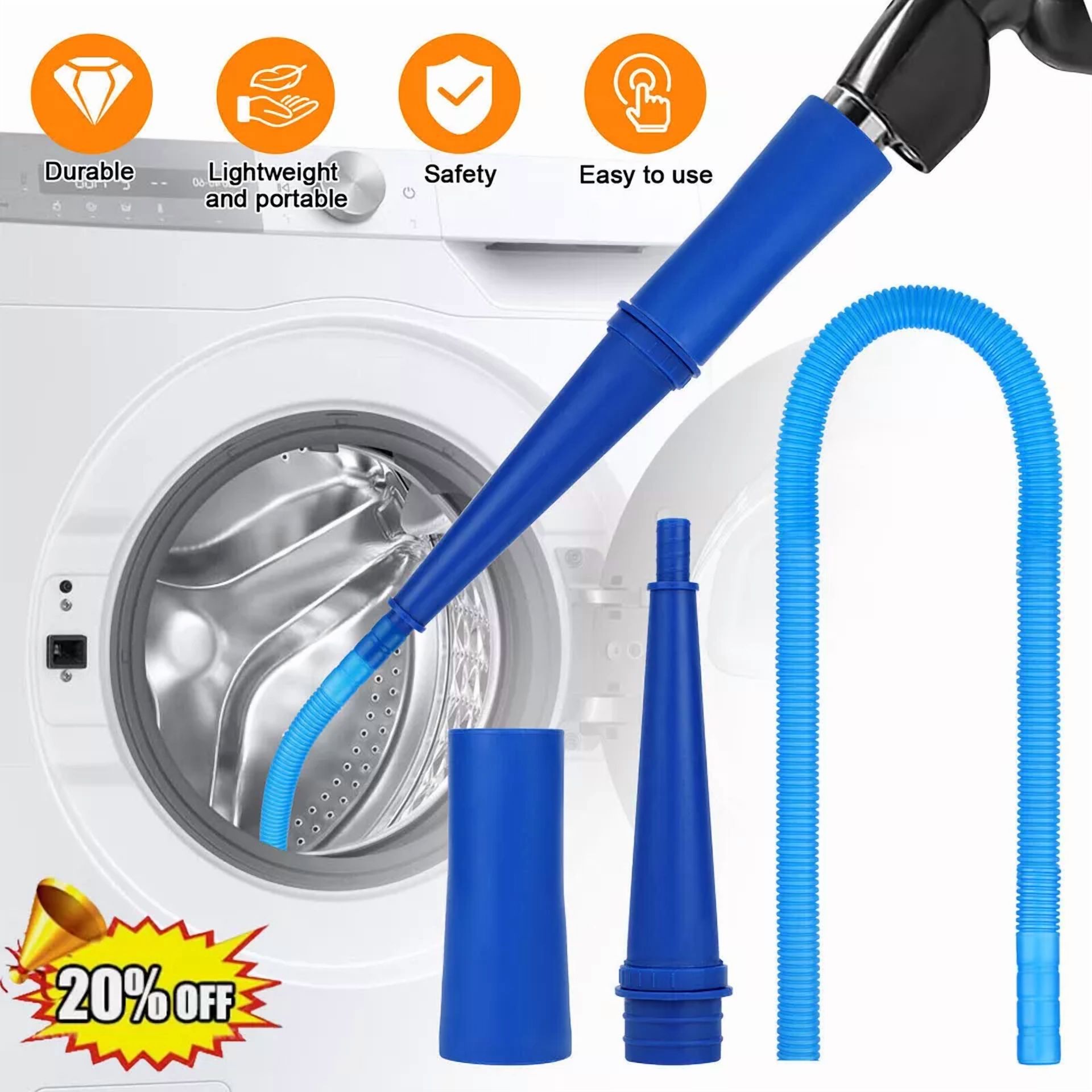 Dryer Vent Cleaner Kit Vacuum Hose Attachment Brush Lint Remover Power Washer Us