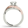 thumbnail image 2 of Aonejewelry 1/2 Carat Halo Two-Tone Interwined Design Diamond Engagement Ring In 14k Rose & White Gold, 2 of 2