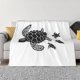 thumbnail image 1 of Fotbe Family Of Sea Turtles Manta de Franela con Estampado, Manta Ultrasuave para Cama, Sofá, Auto, Hipoalergénica y Antibolitas-40"x30", 1 of 6