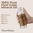 thumbnail image 4 of Viva Doria Food Grade Mineral Oil, Conditioner for Wood Cutting Board, Countertop, Butcher Block, Lubricant for Knife and Stainless Steel (8 fl oz), 4 of 8