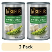 (2 pack) Le Sueur Very Young Small Sweet Peas with Mushrooms & Pearl Onions, 15 oz