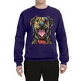 thumbnail image 3 of My Favorite Breed is The One In Need | Colorful Labrador Dog | Dean Russo Art Animal Lover Unisex Crewneck Sweatshirt, Purple, S, 3 of 5