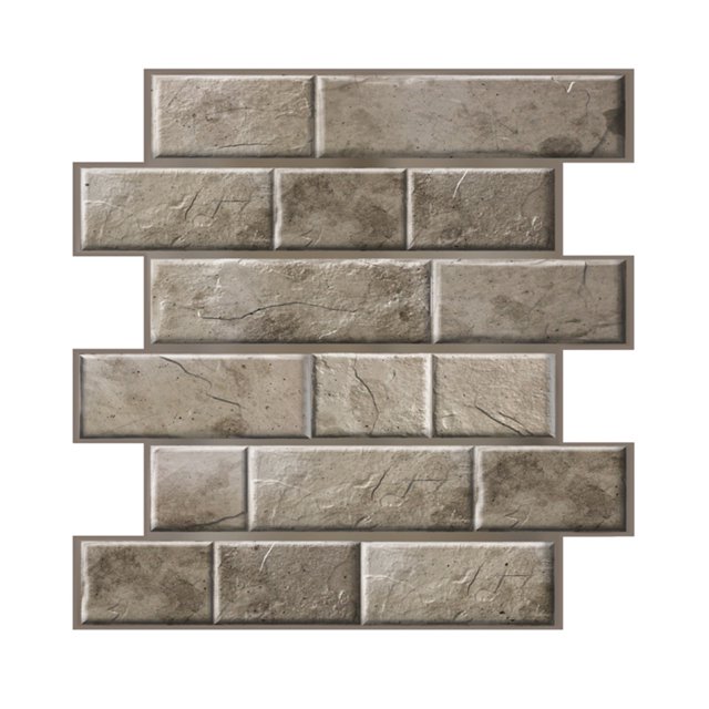 Mistaha 3 Dimension Brown Brick Water-resistant Moistureproof Removable Self Adhesive Wallpaper Peel & Stick PVC