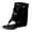 Black, variant on Womens Hidden Wedges Foldover Wide Calf Flip Flops Boho Beach Casual Leather Cowgirls Slip on Thongs Dress Sandals 2026 Summer Fall Beige Size 6.5
