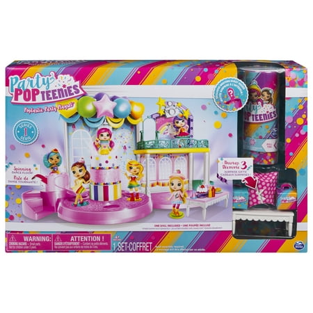 Party Popteenies - Poptastic Party Playset with Confetti, Exclusive Collectible Mini Doll and Accessories, for Ages 4 and