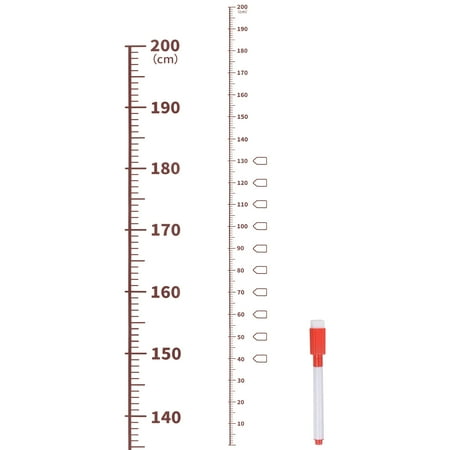 

Uxcell Growth Chart 200cm Metric Height Chart Ruler Wall Decor with Marker Pen Brown