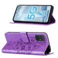 thumbnail image 5 of Galaxy A51 (5G) Phone Case, Dteck Embossed Butterfly PU Leather Wallet Foilo Case Stand Protective Cover with Hand Strap [Built-in card slots/money pocket] for Samsung Galaxy A51 5G, Light Purple, 5 of 5