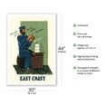 thumbnail image 2 of The East Coast - Washington Baltimore New York Boston Providence New England - Vintage Travel Poster by Edward McKnight Kauffer c.1948 - Fine Art Matte Paper Print (Unframed) 30x44in, 2 of 4