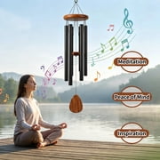 SUSWIM 32 Aluminum Black Wind Chimes for Outdoor, Garden, Patio Decoration