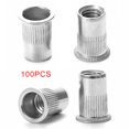 thumbnail image 3 of Eigraketly 100 unids/set tuerca de remache M5 portátil de acero inoxidable tuercas de carpintería Tuercas de inserción de Hotel de oficina piezas de Herramientas y ferretería Eigraketly TO010284-01, 3 of 6