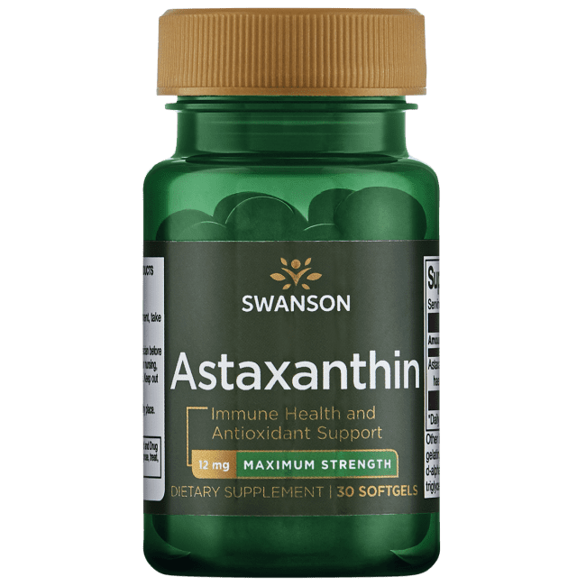 Swanson Astaxanthin Maximum Strength 12 mg 30 Softgels