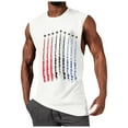 thumbnail image 2 of Linfrsh Sleeveless Tank Tops for Men Workout Loose Shirts Running Cotton Gym Casual Undershirts Graphic Tank Tops Men White,3XL, 2 of 4