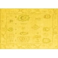 thumbnail image 1 of Ahgly Company Machine Washable Indoor Rectangle Oriental Yellow Traditional Area Rugs, 8' x 10', 1 of 4