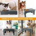 Howarmer Elevated Dog Bowls 4 Adjustable Heights, Foldable Raised Dog