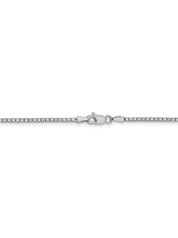 1.35 mm 10k White Gold Classic Box 