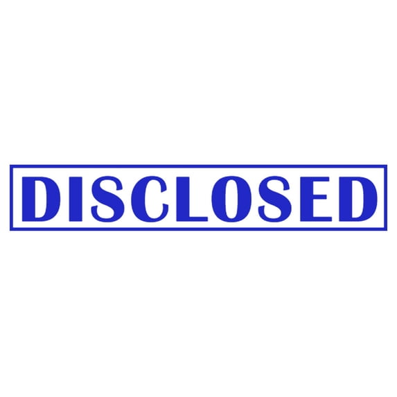 Printtoo Disclosed Self Inking Rubber Stamp Pre-Inked Office Stamp- Home Office Business Stationery, Blue- 42 x 9 mm