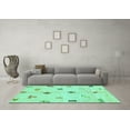 thumbnail image 3 of Ahgly Company Indoor Rectangle Solid Turquoise Blue Modern Area Rugs, 6' x 9', 3 of 4