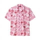 thumbnail image 3 of Camisas de verano para hombre con estampado 3D de flores trituradas, ropa de calle hawaiana de gran tamaño para playa, camisetas con solapa y botón, 3 of 5