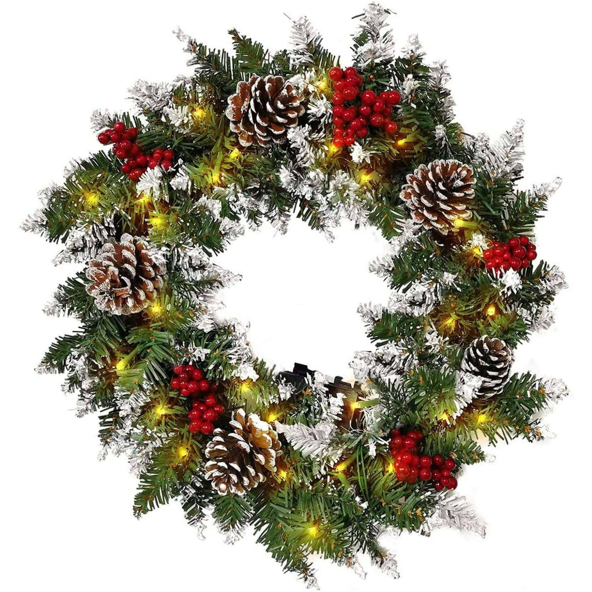 Flocked Artificial Christmas Wreaths For The Front Door Flocked Artificial Christmas Wreaths For The Front Door