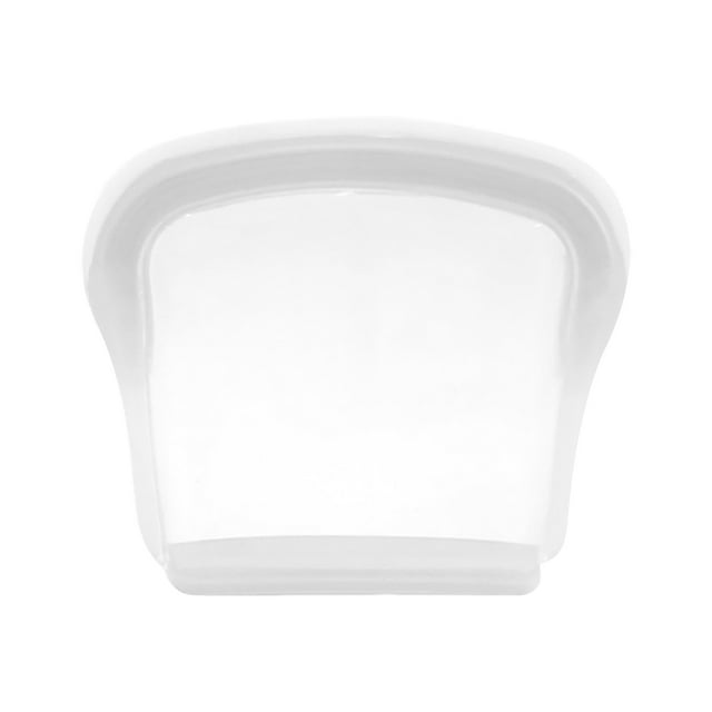 Goohae Sac en Silicone Réutilisable, Sacs de Rangement Alimentaires en Silicone, Blanc Réutilisable 200Ml Sacs de Rangement en Silicone, Hermétique Sûr pour Congélateur Scellable pour Collations Sauces et Déjeuner