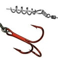 thumbnail image 6 of Beisidaer 3×Fishing Treble Hooks With Center Spring Pin Twistlock Screw Rigs For Soft Lure, 6 of 7