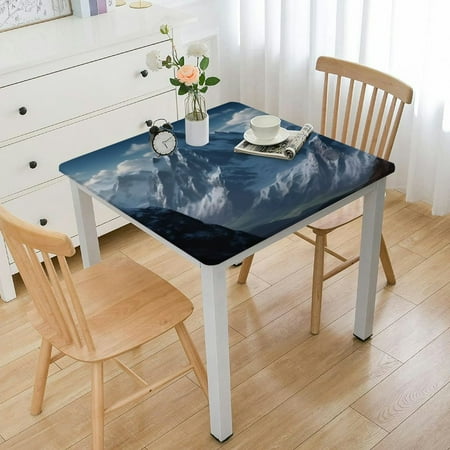 

ONETECH Mountain Range Snow Square Tablecloth - Great for Home Kitchen/Parties/Holiday Dinner - 100% Polyester Fiber 40*40