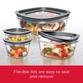 thumbnail image 3 of Juego de 10 recipientes Rubbermaid Premier para almacenamiento de alimentos, color gris, 3 of 6