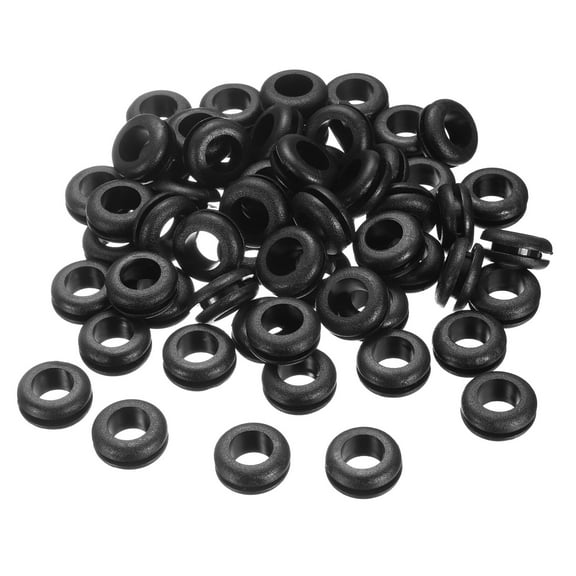 30Pcs Rubber Grommets 1/2 ID, 9/16 Drill Hole, Firewall Grommet Automotive Rubber Hole Eyelet Ring Gasket for Wire Cable Hose Protection, Metal Electric Box, (12x15mm, Black)