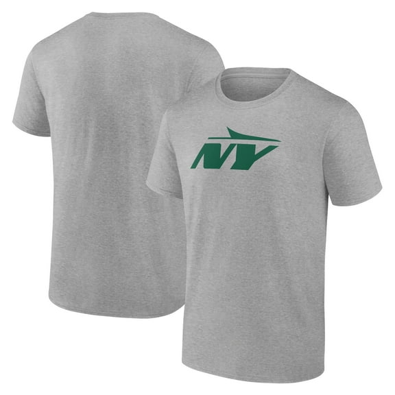 Men's Heather Gray New York Jets Secondary Logo T-Shirt