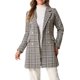thumbnail image 1 of CHAQUETA BLAZER DE TWEED A CUADROS DOBLE BOTÓN CON SOLAPA NOTCH PARA MUJERES INSPIRADA EN CHIC M MARRÓN, 1 of 6