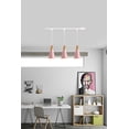 thumbnail image 4 of FSLiving H-Style Track Mount Pendant Fixture Scandinavian Style Pendant Lights for Kitchen Hanging Lamp Modern Wood and Aluminium Light Customizable,Pink - 3 Lights, 4 of 6