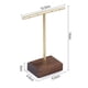 thumbnail image 4 of 2pcs Earring Display Holder T Shaped Walnut Wood Base for Showing Shop jinwen Titular de la exhibición del pendiente, 4 of 5