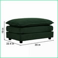 thumbnail image 7 of Green Chenille Ottoman Footrest for 2-4 Seater Sofas – Solid Wood Frame, Versatile Living Room Accent | Green | Chenille | Wood, 7 of 7