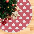 thumbnail image 5 of GZHJMY Love Heart Christmas Tree Skirt 48", Valentine's Day Tree Skirt Double Layers Polyester Easter Tree Skirt for Valentine's Day Holiday Party Decoration, 5 of 6