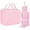 1. Pink stripes, variant on ideaTech Travel Toiletry Bag for Women, Portable Hanging Organizer with Generous Space for Toiletries and Cosmetics, Makeup Bag Travel Accessories