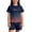0-Navy&231, variant on Tiijoy Toddler Girls Summer Casual Outfits Gradient Short Sleeve T-Shirt Shorts Set, Sizes 2-3
