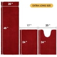 ACCUMTEK Upgrade Extra Large Red Bathroom Rug Set 3 Pieces Ultra Soft ...