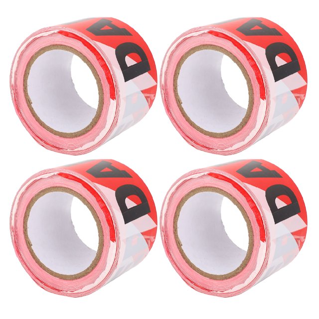Ruban d'Avertissement Danger, 4 Pcs Ruban d'Avertissement Usage Polyvalent pour Chantier
