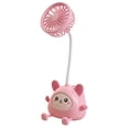 thumbnail image 2 of 2-in-1 Desktop Pen Holder Fan USB Rechargeable Desk Cooler with Flexible Gooseneck Quiet Operation Cute Style Storage Organizer for Classroom Campus Office Study(Pink), 2 of 8